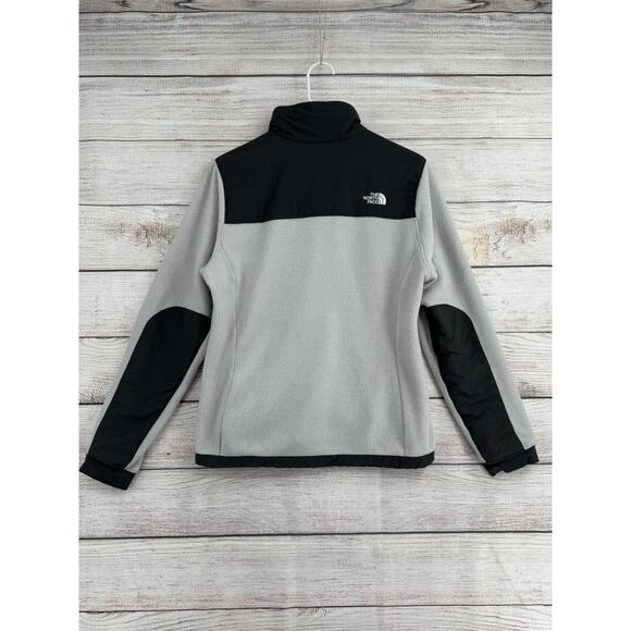 The North Face Denali Fleece Full Zip Jacket Womens Medium Light Gray Dark Gray - Picture 2 of 11